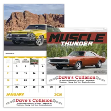 Muscle Thunder Wall Calendar - Stapled